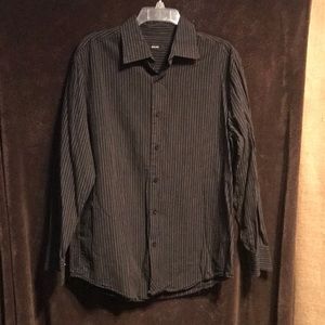 Alfani size medium striped black and white shirt